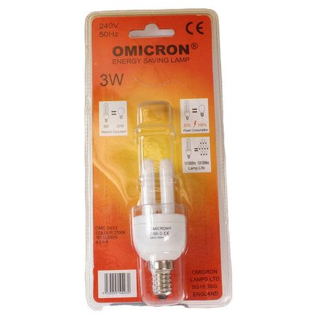 Plain White Box - FL-CP-ED3SES82/10 OMI - First Light Direct SMI-3 Omicron 3W SES 10KH Low Energy Lamps