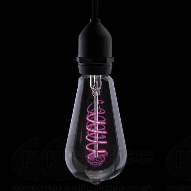 Prolite - FL-CP-LSQ4BCPK/DIM PRO - Prolite LED Filament Prolite LED Squirrel Cage 240V 4W B22d Pink Dimmable Part Number = ST64/FILDIM/4W/BC/PINK