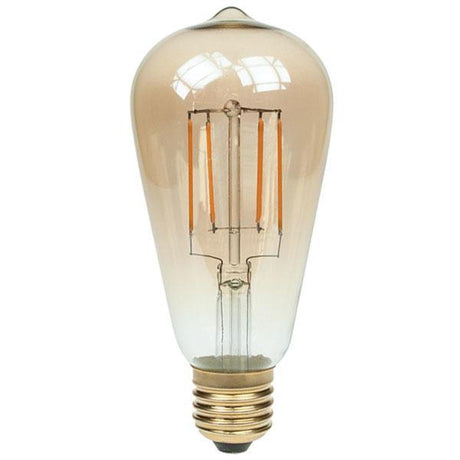 Prolite - FL-CP-LSQ4ESG/DIM PRO - Prolite Prolite LED Squirrel Cage 240V 4W E27 Edison Screwed Cap Gold Tint Dimmable