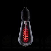 Prolite - FL-CP-LSQ4ESR/DIM PRO - Prolite LED Filament Prolite LED Squirrel Cage 240V 4W E27 Red Dimmable Part Number = ST64/FILDIM/4W/ES/RED