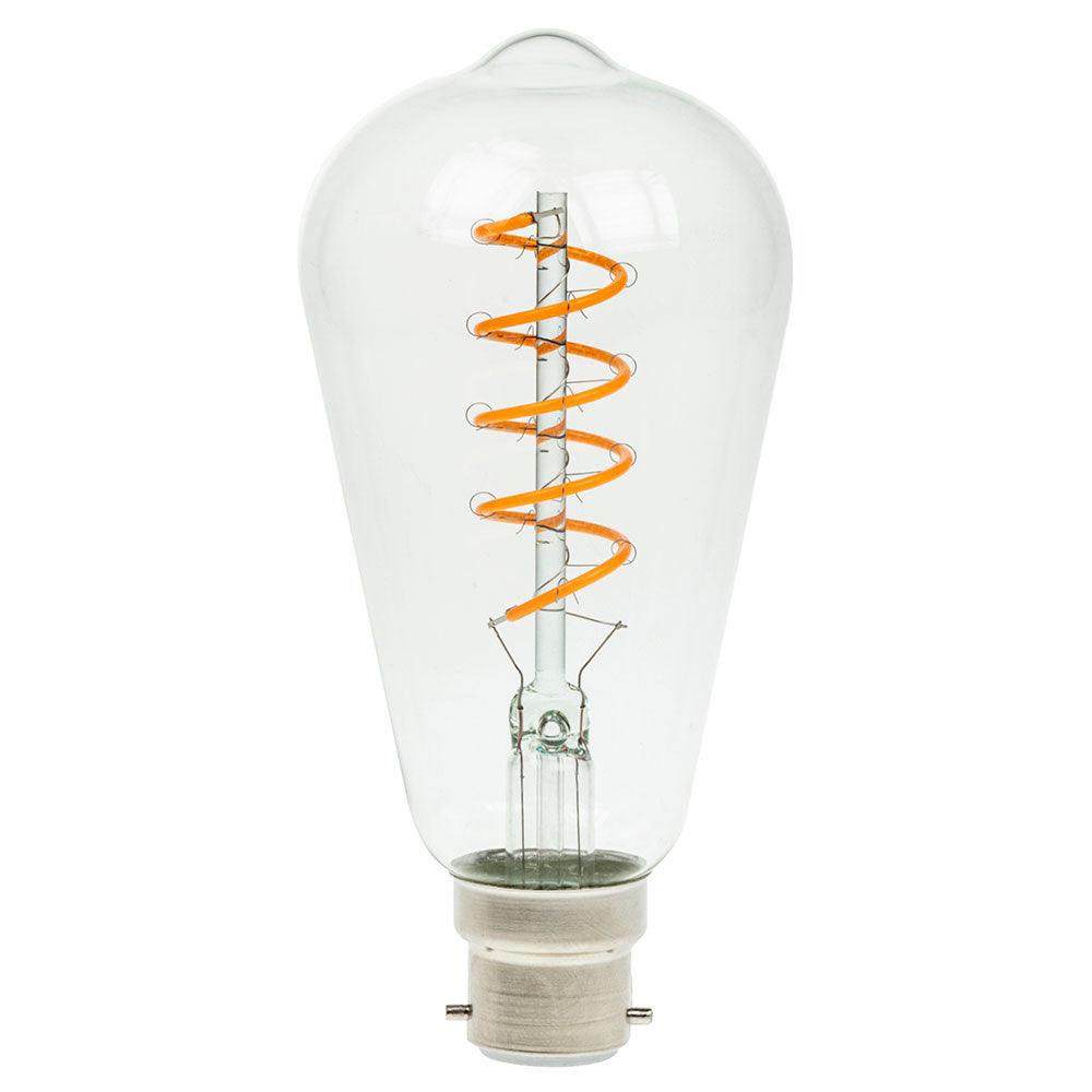 Prolite - FL-CP-LSQ7BCC/DIM PRO - Prolite LED Filament Prolite Clear LED Squirrel Cage 7W B22d 240V 1800K Dimmable Part Number = ST64/FILDIM/7W/BC/WW