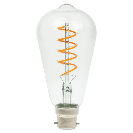 Prolite - FL-CP-LSQ7BCC/DIM PRO - Prolite LED Filament Prolite Clear LED Squirrel Cage 7W B22d 240V 1800K Dimmable Part Number = ST64/FILDIM/7W/BC/WW