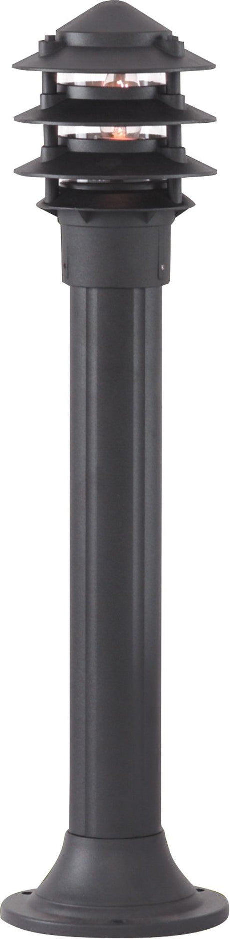 Searchlight - 1076-730 - Searchlight Bollards Outdoor Post - Black Metal & Clear Glass Search Light Part Number 1076-730