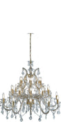 Searchlight - 1214-30 - Searchlight Marie Therese 30Lt Chandelier-Polished Brass & Clear Crystal Search Light Part Number 1214-30