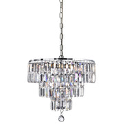 Searchlight - 1375-5CC - Searchlight Empire 5Lt Pendant - Chrome Metal & Clear Crystal Search Light Part Number 1375-5CC