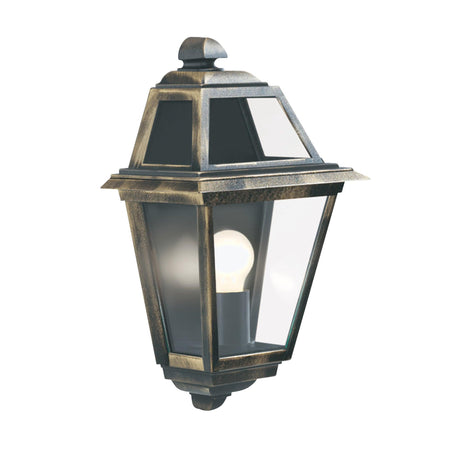 Searchlight - 1523 - Searchlight New Orleans Outdoor Wall Light - Black Gold, Glass, IP44 Search Light Part Number 1523