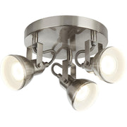 Searchlight - 1543SS - Searchlight Focus 3Lt Round Spotlight - Satin Silver Metal Search Light Part Number 1543SS