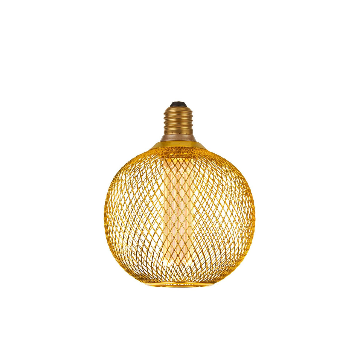 Searchlight - 16003GO - Searchlight Wire Mesh Effect Globe Lamp - Gold Metal Search Light Part Number 16003GO