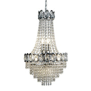 Searchlight - 1611-6CC - Searchlight Louis Phillipe 6Lt Chandelier - Chrome Metal & Crystal Search Light Part Number 1611-6CC