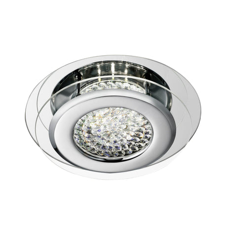 Searchlight - 1692CC - Searchlight Vesta LED Flush - Chrome & Clear Crystal Search Light Part Number 1692CC