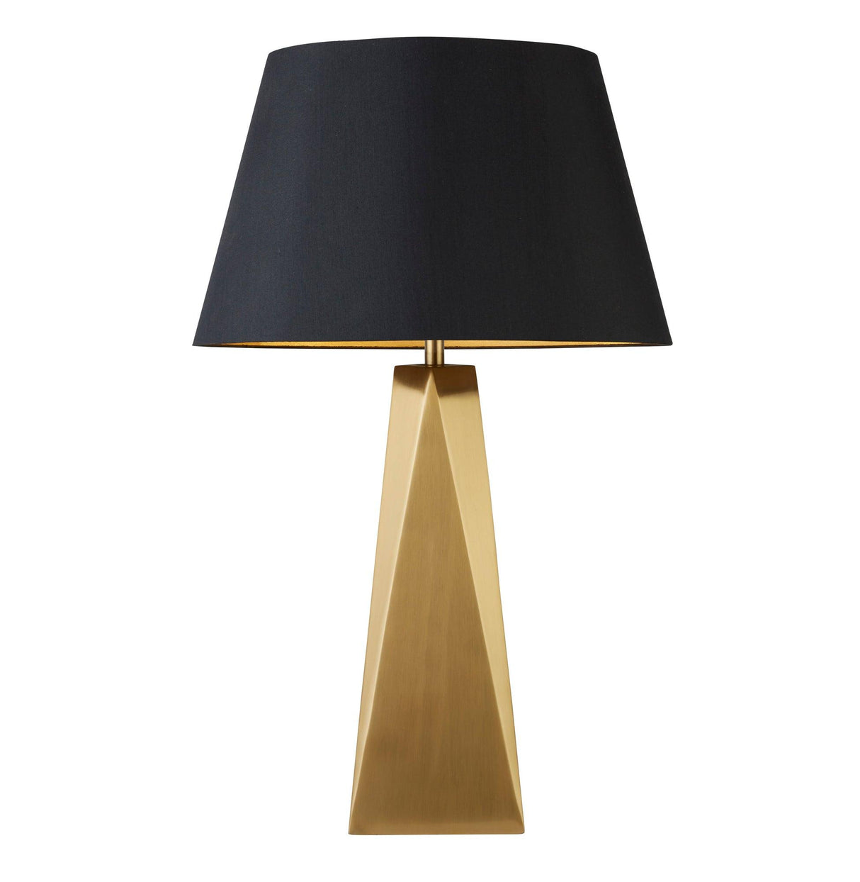 Searchlight - 2213GO - Searchlight Maldon Table Lamp - Gold Metal & Black Shade with Gold Inner Search Light Part Number 2213GO