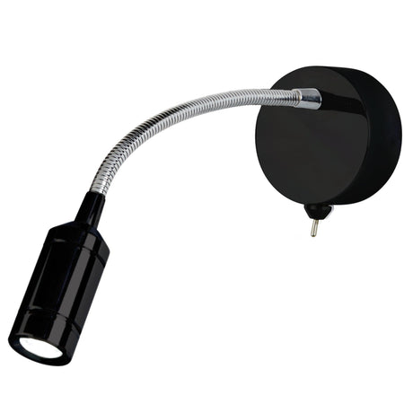 Searchlight - 2256BK - Searchlight Flexy Wall Light - Chrome & Matt Black Metal Search Light Part Number 2256BK