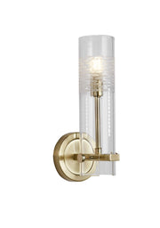 Searchlight - 27981SB - Searchlight Scope Bathroom Wall Light - Satin Brass & Clear Etched Glass Search Light Part Number 27981SB