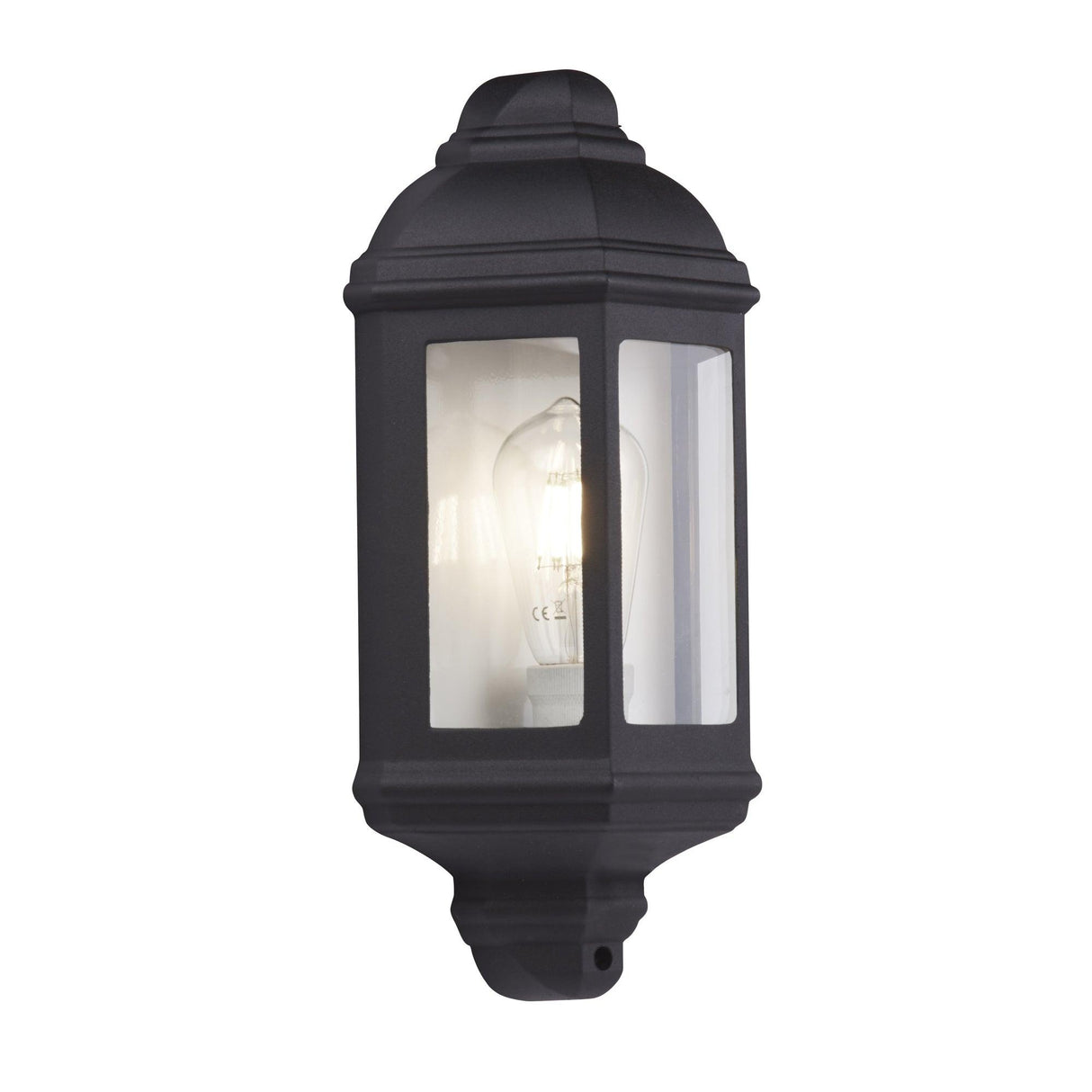 Searchlight - 280BK - Searchlight Maine Outdoor Wall Light - Black Metal & Clear Glass Search Light Part Number 280BK