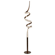 Searchlight - 2813RU - Searchlight Ribbon LED Twist Floor Lamp - Rustic Black/Gold Metal & Opal Search Light Part Number 2813RU