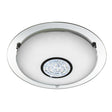 Searchlight - 3883-31 - Searchlight Portland LED Bathroom Flush - Chrome, Glass & Ice, IP44 Search Light Part Number 3883-31