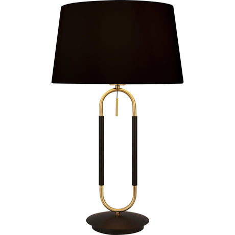 Searchlight - 41431SB - Searchlight Jazz Table Lamp - Black, Satin Brass Metal & Black Velvet Search Light Part Number 41431SB