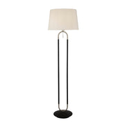 Searchlight - 41432SS - Searchlight Jazz Floor Lamp - Black, Satin Silver Metal & White Velvet Search Light Part Number 41432SS