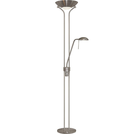 Searchlight - 4329SS - Searchlight Mother & Child Floor Lamp - Satin Silver Metal & Glass Search Light Part Number 4329SS