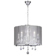 Searchlight - 4805-5CC - Searchlight Venetian 5Lt Pendant - Chrome, Voile Shade & Crystal Glass Search Light Part Number 4805-5CC