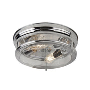 Searchlight - 5182CC - Searchlight Glasgow 2Lt Flush - Chrome Metal & Clear Glass Search Light Part Number 5182CC