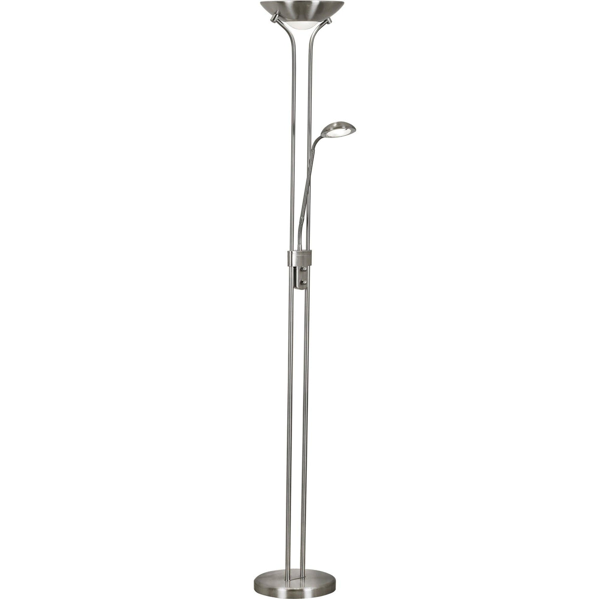 Searchlight - 5430SS - Searchlight Mother & Child Floor Lamp - Satin Silver Metal & Glass Search Light Part Number 5430SS