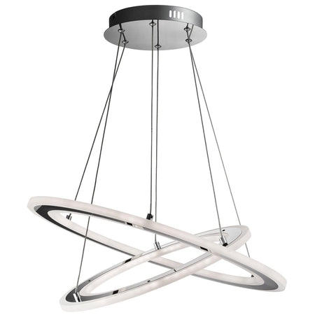 Searchlight - 5882-2CC - Searchlight Solexa 2Lt Pendant - Chrome Metal & Frosted Acrylic Search Light Part Number 5882-2CC