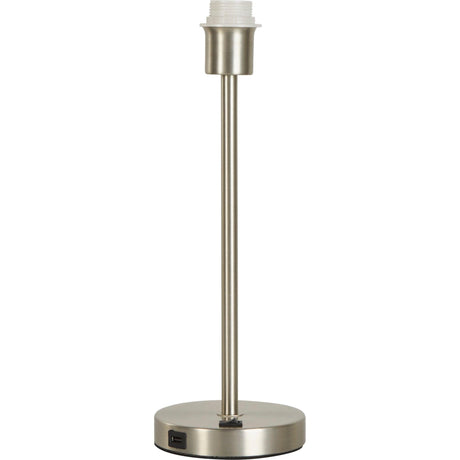 Searchlight - 58911SN - Searchlight Base Only - Finn USB Table Lamp - Satin Nickel Metal Search Light Part Number 58911SN