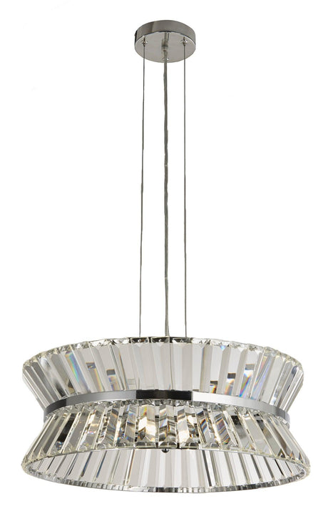 Searchlight - 59410-7CC - Searchlight Uptown 7Lt Pendant/Semi-Flush - Chrome Metal & Clear Crystal Search Light Part Number 59410-7CC