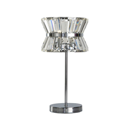 Searchlight - 59411-2CC - Searchlight Uptown 2Lt Table Lamp - Chrome Metal & Clear Crystal Search Light Part Number 59411-2CC