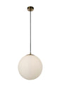 Searchlight - 6066SB - Searchlight Atom II Pendant - Satin Brass & Opal Glass Search Light Part Number 6066SB