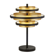 Searchlight - 6357BG - Searchlight Hive 3Lt Table Lamp - Black Metal & Gold Leaf Search Light Part Number 6357BG