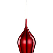 Searchlight - 6461-12RE - Searchlight Vibrant Pendant - Metallic Red Metal Search Light Part Number 6461-12RE