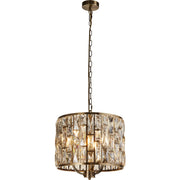 Searchlight - 6583-3AB - Searchlight Bijou 3Lt Pendant - Antique Brass Metal & Champagne Glass Search Light Part Number 6583-3AB