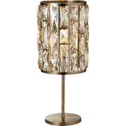 Searchlight - 6584AB - Searchlight Bijou Table Lamp - Antique Brass Metal & Champagne Glass Search Light Part Number 6584AB