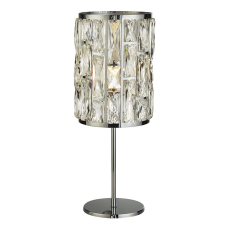 Searchlight - 6584CC - Searchlight Bijou Table Lamp - Chrome Metal & Crystal Glass Search Light Part Number 6584CC