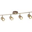 Searchlight - 6604AB - Searchlight Samson 4Lt Split Bar Spotlight - Antique Brass Metal Search Light Part Number 6604AB