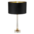 Searchlight - 67521BK - Searchlight Scarborough Table Lamp - Crystal, Brass Metal & Black Velvet Search Light Part Number 67521BK