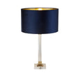 Searchlight - 67522AZ - Searchlight Scarborough Table Lamp - Crystal, Brass Metal & Navy Velvet Search Light Part Number 67522AZ