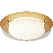 Searchlight - 6830-38GO - Searchlight Bathroom Flush LED Light, 38cm - Gold With Glass Halo Ring Search Light Part Number 6830-38GO