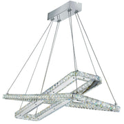 Searchlight - 7123CC - Searchlight Clover 2Lt LED Pendant - Chrome & Clear Glass Search Light Part Number 7123CC