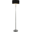 Searchlight - 7650CC - Searchlight Ontario Floor Lamp - Chrome Metal & Black Fabric Shade# Search Light Part Number 7650CC