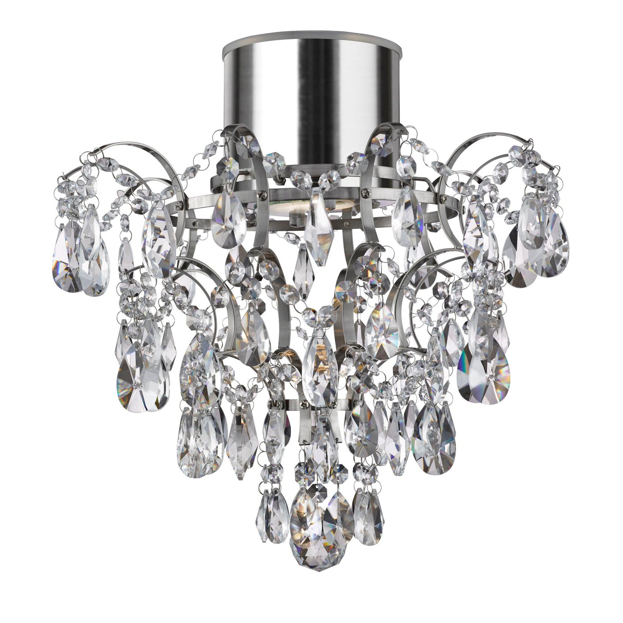 Searchlight - 7901-1CC-LED - Searchlight Belle Chandelier - Chrome Metal & Clear Crystal Search Light Part Number 7901-1CC-LED