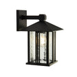 Searchlight - 7926BK - Searchlight Venice Outdoor Wall Light - Black & Water Glass, IP44 Search Light Part Number 7926BK