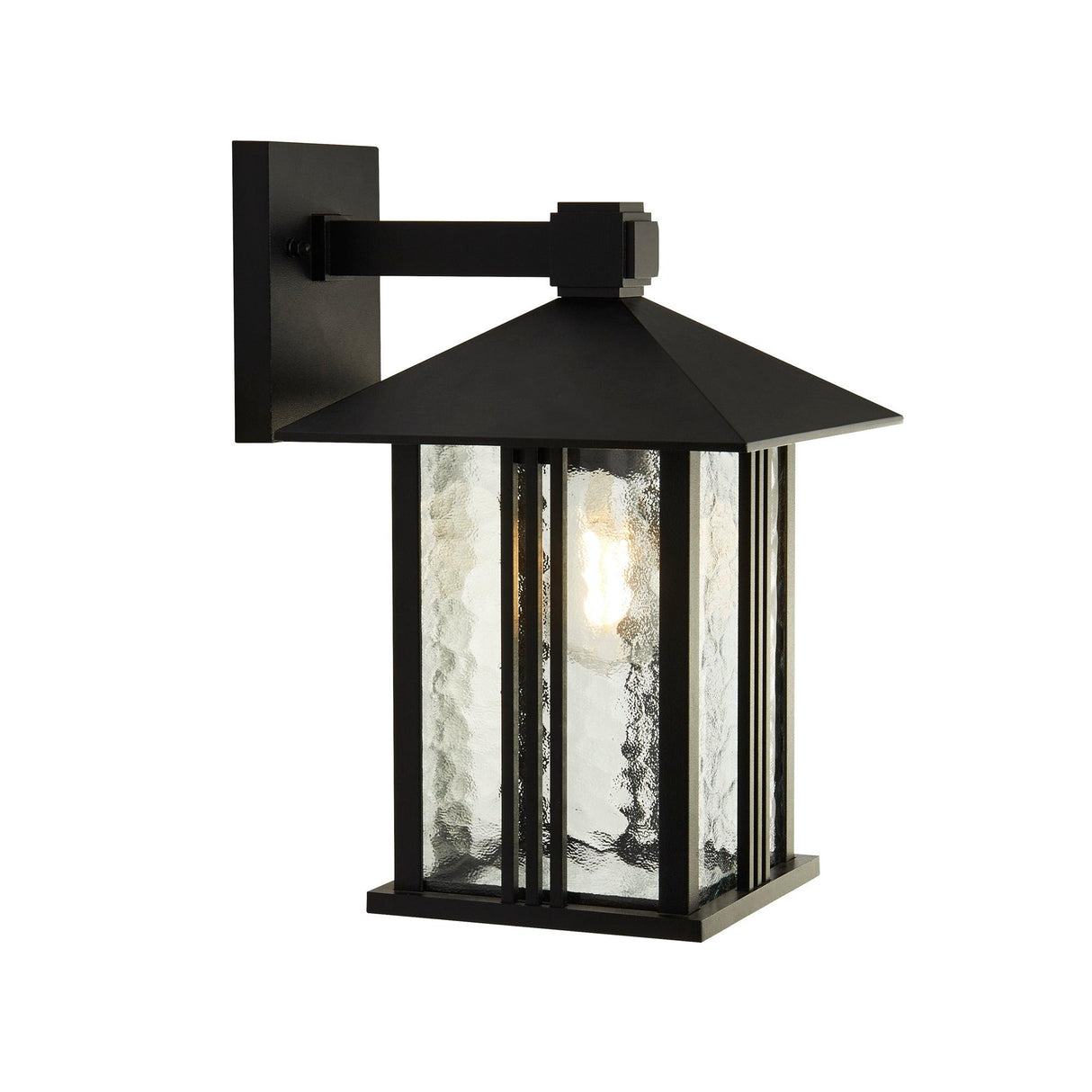 Searchlight - 7926BK - Searchlight Venice Outdoor Wall Light - Black & Water Glass, IP44 Search Light Part Number 7926BK