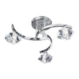 Searchlight - 8083-3CC - Searchlight Sculptured Ice II 3Lt Flush - Chrome & Glass Search Light Part Number 8083-3CC