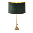 Searchlight - 81214GR - Searchlight Whitby Table Lamp - Antique Brass Metal & Green Velvet Shade Search Light Part Number 81214GR