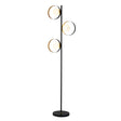 Searchlight - 8143BGO - Searchlight Orbital Floor Lamp - Black Metal, Gold Leaf & Opal Glass Search Light Part Number 8143BGO