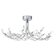 Searchlight - 81510-10WH - Searchlight Wisteria 8Lt Ceiling Semi-Flush -Chrome & Acid Glass Search Light Part Number 81510-10WH