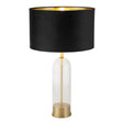 Searchlight - 81712BK - Searchlight Oxford Table Lamp - Glass, Brass Metal & Black Velvet Shade Search Light Part Number 81712BK